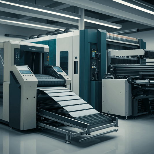 digital printing machine alongside offset printing machine